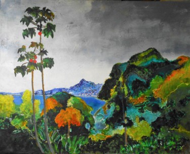 Peinture intitulée "d'après P. Gauguin" par Serge Thiery, Œuvre d'art originale, Acrylique