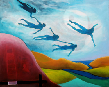 Peinture intitulée "Rêve" par Serge Thiery, Œuvre d'art originale, Acrylique