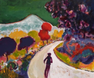 Pintura intitulada "Sur les Chemins" por Serge Thiery, Obras de arte originais, Acrílico