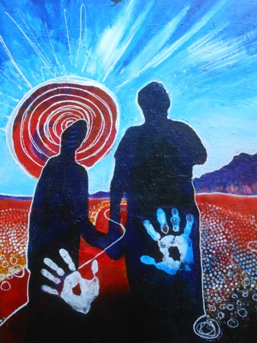 Peinture intitulée "Apparition" par Serge Thiery, Œuvre d'art originale, Acrylique