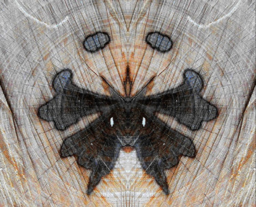 Photographie intitulée "Papillon de Bois" par Serge Thiery, Œuvre d'art originale, Photographie numérique