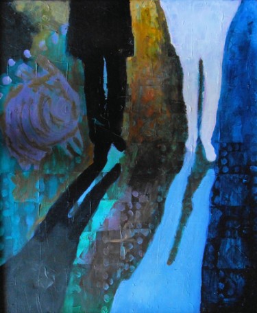 Painting titled "La Marche" by Serge Thiery, Original Artwork, Acrylic