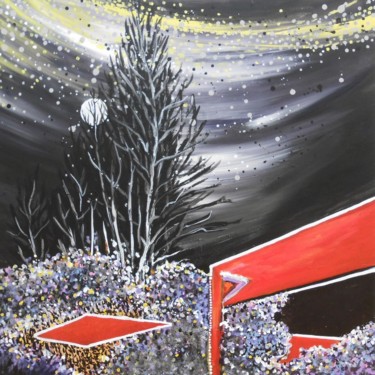 Peinture intitulée "La Barrière" par Serge Thiery, Œuvre d'art originale, Acrylique