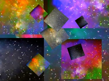 Arts numériques intitulée "Geometric Cosmos" par Serge Thiery, Œuvre d'art originale, Peinture numérique