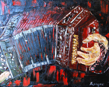 Malerei mit dem Titel "Tango-mania" von Serge Tujague, Original-Kunstwerk, Öl