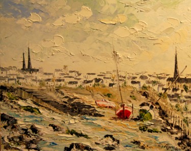 Peinture intitulée "Bretagne" par Serge Tujague, Œuvre d'art originale, Huile