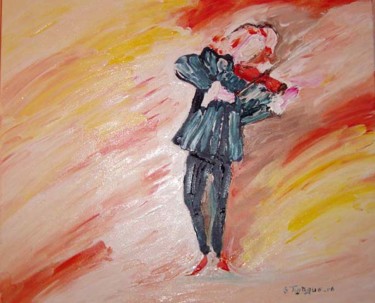 Peinture intitulée "0607121-le-violonis…" par Serge Tujague, Œuvre d'art originale