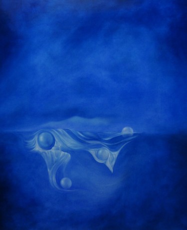 Peinture intitulée "solitude" par Serge Vanderhaegen, Œuvre d'art originale, Huile