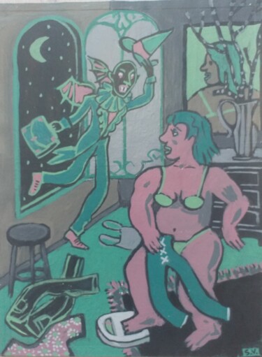 Картина под названием "Nosferatu1" - Serge Voulouzan, Подлинное произведение искусства, Акрил