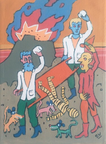 Peinture intitulée "SAS prince Malko. "…" par Serge Voulouzan, Œuvre d'art originale, Acrylique
