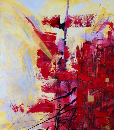 Schilderij getiteld "Heat in the City" door Sergei Zalivatskii, Origineel Kunstwerk, Acryl