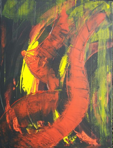 Painting titled "Tout feu, tout femme" by Serge Assaf, Original Artwork, Acrylic
