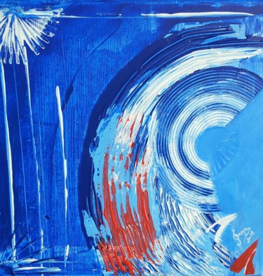 Peinture intitulée "La vague divague" par Serge Assaf, Œuvre d'art originale, Acrylique