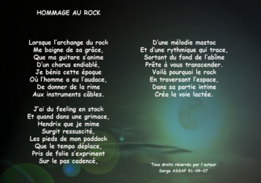 Arts numériques intitulée "hommage-au-rock.jpg" par Serge Assaf, Œuvre d'art originale