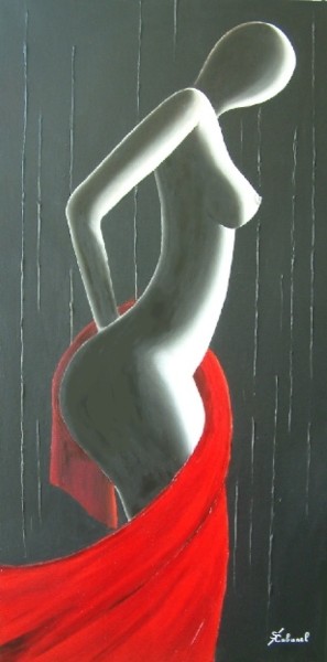 Peinture intitulée "Elle" par Serge Cabanel, Œuvre d'art originale, Huile