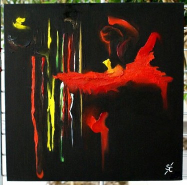 Peinture intitulée "Abstrait 015" par Serge Cabanel, Œuvre d'art originale, Huile