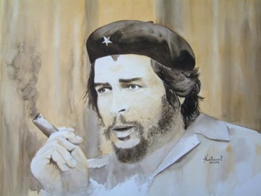 Peinture intitulée "le Che" par Serge Cabanel, Œuvre d'art originale, Autre