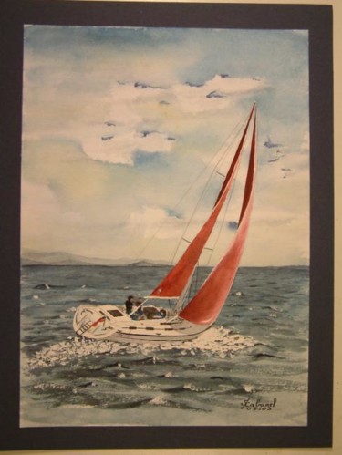 Peinture intitulée "Marine 01" par Serge Cabanel, Œuvre d'art originale