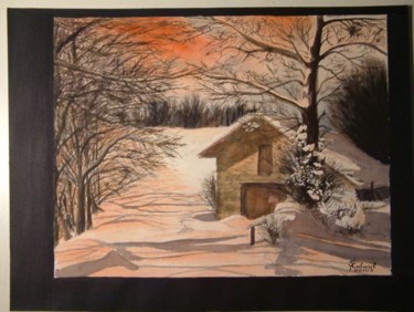 Peinture intitulée "Doux hivers" par Serge Cabanel, Œuvre d'art originale