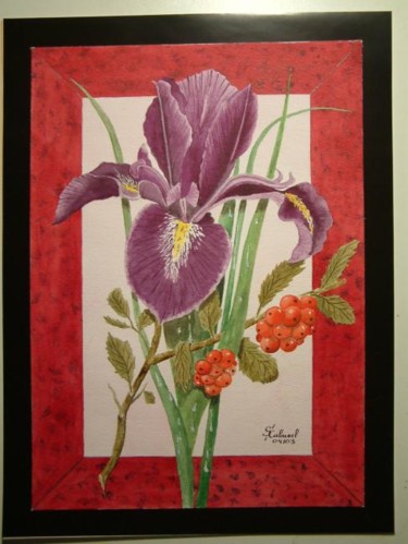 Peinture intitulée "L'iris" par Serge Cabanel, Œuvre d'art originale
