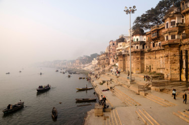 Fotografia zatytułowany „Varanasi - Signed L…” autorstwa Serge Horta, Oryginalna praca, Fotografia cyfrowa