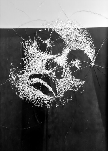 Картина под названием "Portrait of an abst…" - Сергей Филимонов, Подлинное произведение искусства, Стекло Установлен на Друг…