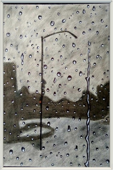 Рисунок под названием "Непогода" - Сергей Бурдык, Подлинное произведение искусства, Карандаш