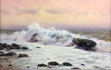 Шум прибоя Peinture intitulée "Шум прибоя" par Сергей Коновалов, Œuvre d'art originale, Huile
