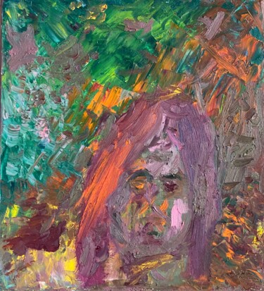 Pittura intitolato "portrait of a young…" da Sergei Kozachenko, Opera d'arte originale, Olio