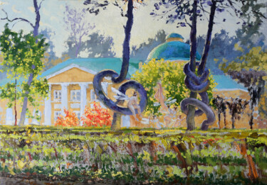 Painting titled "Музы Архангельского" by Sergei Krupkin, Original Artwork, Oil