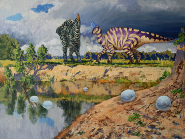 Schilderij getiteld "After the rain. Res…" door Sergei Krupkin, Origineel Kunstwerk, Olie