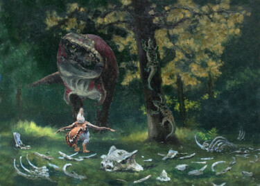 Malerei mit dem Titel "Serious conversation" von Sergei Krupkin, Original-Kunstwerk, Öl