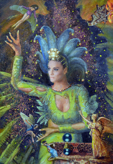 Ζωγραφική με τίτλο "Princess of White M…" από Sergei Lisitsyn, Αυθεντικά έργα τέχνης, Λάδι