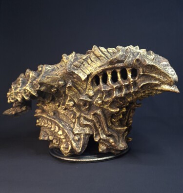 Sculpture intitulée "Helm of King Folga…" par Sergei Safaev, Œuvre d'art originale, Béton