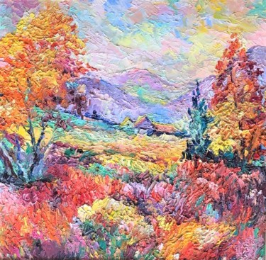 За городом Peinture intitulée "За городом" par Сергей Сонера Изо, Œuvre d'art originale, Huile