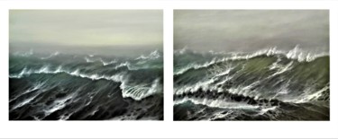 Painting titled "Pacific Ocean (dipt…" by Sergei Vasenkin, Original Artwork, Oil