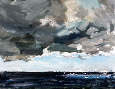 Painting titled "Clouds" by Sergej Jakovlev, Original Artwork