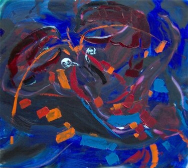 Painting titled "Lobster" by Sergej Jakovlev, Original Artwork, Oil