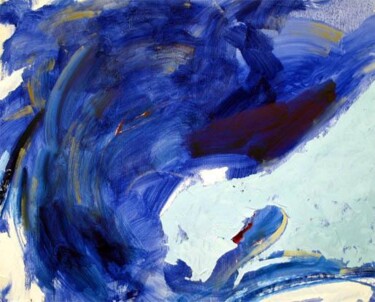 Painting titled "Flying Swan" by Sergej Jakovlev, Original Artwork