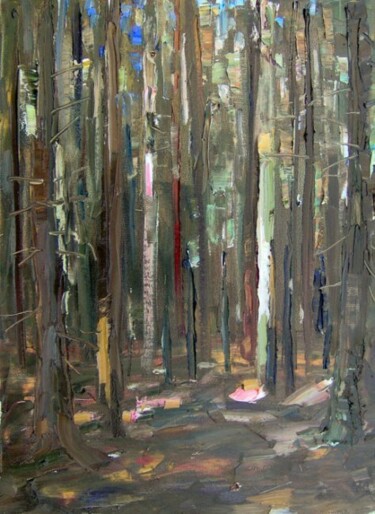 Painting titled "Forest. Noon" by Sergej Jakovlev, Original Artwork