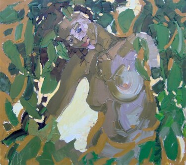 Painting titled "Olive Girl" by Sergej Jakovlev, Original Artwork