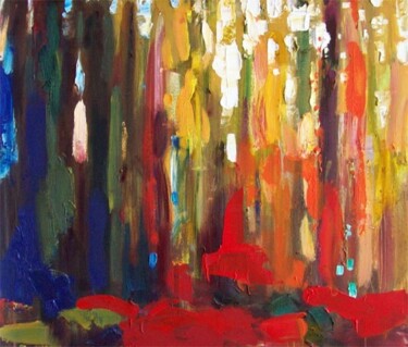 Painting titled "Sunny Forest" by Sergej Jakovlev, Original Artwork