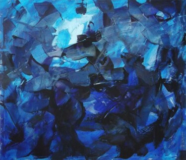Painting titled "Blue" by Sergej Jakovlev, Original Artwork