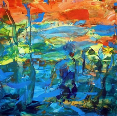 Painting titled "Sunny Philosophy" by Sergej Jakovlev, Original Artwork
