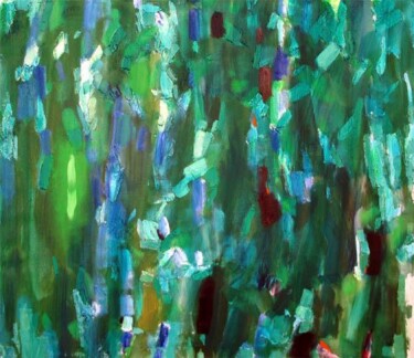 Painting titled "Green Trees" by Sergej Jakovlev, Original Artwork