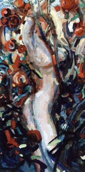 Painting titled "Garden of Eden" by Sergej Jakovlev, Original Artwork, Oil
