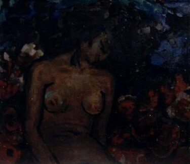 Painting titled "Meditation" by Sergej Jakovlev, Original Artwork, Oil