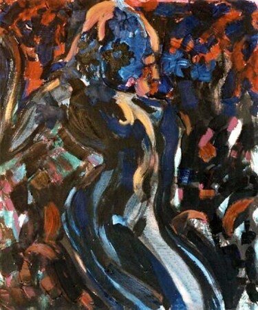 Painting titled "Night Dance" by Sergej Jakovlev, Original Artwork, Oil