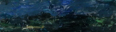 Painting titled "Night" by Sergej Jakovlev, Original Artwork, Acrylic