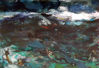 Peinture intitulée "Storm" par Sergej Jakovlev, Œuvre d'art originale, Acrylique